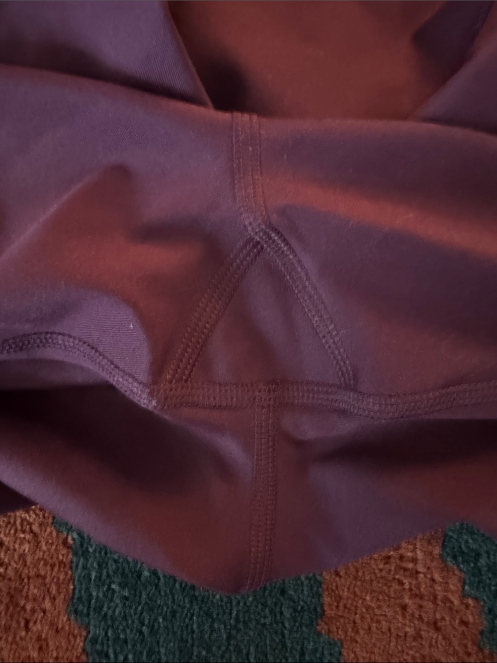Two pairs girlfriend collective Orange and Plum Leggings - Picture 11 of 13